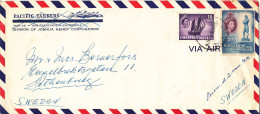 Singapore Malaya Air Mail Cover Sent To Sweden 6-11-1956 - Singapour (...-1959)