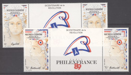 Nouvelle Calédonie  -  1989  -  Avion  :  Yv  261A-62A  **  Les 2 Paires ,  Philexfrance - Unused Stamps