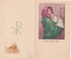 Calendarietto - Anno Santo - Madonna Col Bambino - Anno 1950 - Petit Format : 1941-60