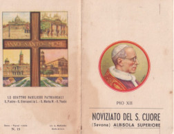 Calendarietto - Anno Santo - Pio XII - Noviziato Del S.cuore - Savona - Albisola Superiore - Anno 1950 - Petit Format : 1941-60