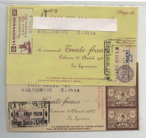 2 RECUS LYONNAISE  1928/1931 ( Lot 35 ) - Bank & Versicherung