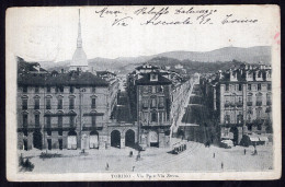 Italy - 1902 - Torino - Via Po E Via Zecca - Places