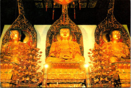 13-3-2025 (2 Y 51) China (posted To FRance) - 3 Giant Buddha In Great Hall - Buddhism