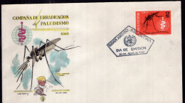 Argentina - 1962 - FDC - Paludism - Malaria Eradication Campaign - Disease