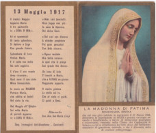 Calendarietto - La Madonna Di Fatima - Missionaria Divina - Anno  1949 - Formato Piccolo : 1941-60