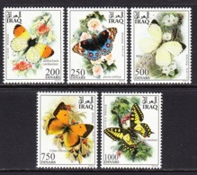 2013 Iraq Butterflies Papillons  Set Of 5  MNH ( Missing 2 High Values) - Iraq