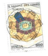 (REPUBBLICA ITALIANA) 1997, SALONE DEL LIBRO, TORINO - Serie Di 1 Francobollo Usato - 1991-00: Gebraucht