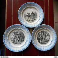 3 ASSIETTES PARLANTE LA MODE LA CRINOLINE HUMOUR HAUTIN BOULENGER CHOISY ROI - Choisy Le Roi (FRA)