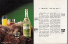 128853CL/ VODKA RUSSE MOSKOVSKAYA, 2 Pages De Magazine Format 21/27,5 Cm - Publicités