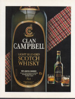 128843CL/ CLAN CAMPBELL, SCOTCH WHISKY, Page De Magazine Format 21/27,5 Cm - Publicités