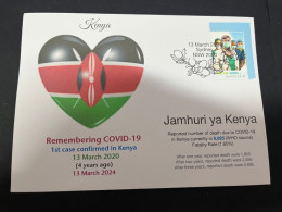 13-3-2024 (2 Y 52) COVID-19 4th Anniversary - Kenya - 13 March 2024 (with OZ COVID-19 Doctor Stamp) - Disease