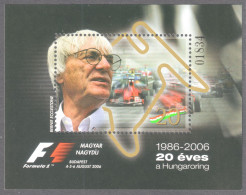 2006 Hungary Grand Prix 20th Anniv Formula 1 F1 HUNGARORING Bernie Ecclestone FERRARI Philatelist Memorial Sheet - Auto's