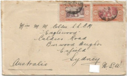 AOF French Senegal CV Dakar 17mar1920 With C15 + C10 To Sydney NSW Australia - Extremely Scarce Destination !!! - 1906-08 Palmiers – Faidherbe – Ballay