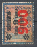 Sparkling Wine Champagne Schaumwein Steuer Alcohol Drink Austria Revenue Tax Seal 1912 BOSNIA Red Overprint 900 K 26 H - Fiscale Zegels