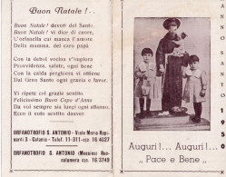 Calendarietto - Orfanotrofio S.antonio - Catani - Anno Domini - Anno  1950 - Petit Format : 1941-60