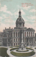 12201 - USA, Illinois - Peoria Ill. - Court House And Monument - Ca. 1935 - Sonstige & Ohne Zuordnung