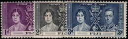 Fiji 1937 Coronation Set Lightly Mounted Mint. - Fidji (...-1970)