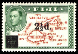 Fiji 1941 2½d Provisional Lightly Mounted Mint. - Fidji (...-1970)