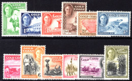 Gold Coast 1948 Set Lightly Mounted Mint. - Goldküste (...-1957)