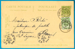 Belgique - Entier Postal Commercial Avec Complément Posté ST GILLES Chaussée De Charleroi Vers Maison Roché PARIS 75003 - Cartoline 1909-1934
