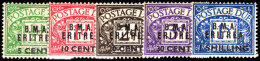 Eritrea 1948 Postage Due Set Lightly Mounted Mint. - Eritrea