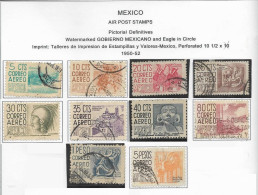 SE)1950-52 MEXICO  GUERRERO, ACAPULCO 5C SCT C186, OAXACA, DANCE 10C SCT C187, CHIAPAS, ARCHEOLOGY 20C SCT C188, MICHOAC - Mexico