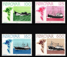 Färöer 24-27 Postfrisch Schiffe #IL847 - Féroé (Iles)