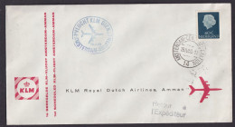 Flugpost Brief Air Mail KLM Amsterdam Niederlande Amman Jordanien 28.4.1960 - Poste Aérienne