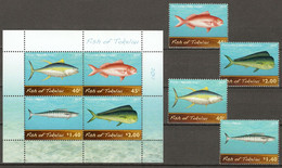 Tokelau 2012 MiNr. 428 - 431 (Block 48)  Marine Life Fishes 4v +s\sh MNH** 15.00 € - Tokelau