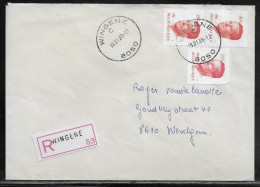 Belgium. Stamps Sc. 1092, 1098 On Registered Letter, Sent From Wingene On 18.01.1988 For Wevelgem - Briefe U. Dokumente