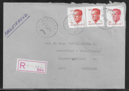 Belgium. Stamps Sc. 1092, 1098 On Registered Letter, Sent From Roeselare On 15.01.1988 For Wevelgem - Brieven En Documenten