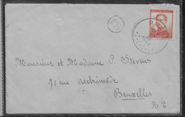 Belgium. Stamp Sc. 103 On Letter, Sent From De Panne On 17.03.1913 For Bruxelles - 1912 Pellens