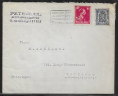 Belgium. Stamps Sc. 275, 284 On Commercial Letter, Sent From Anvers On 1.12.1936 For Schiedam Netherlands - 1936-1957 Collar Abierto