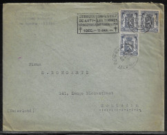 Belgium. Stamps Sc. 275 On Commercial Letter, Sent From Anvers On 30.11.1939 For Schiedam Netherlands - 1935-1949 Sellos Pequeños Del Estado