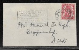 Belgium. Stamps Sc. 270 On Commercial Letter, Sent From Bruxelles On 5.11.1938 For Diest Belgium - 1935-1949 Sellos Pequeños Del Estado