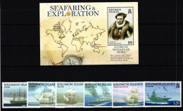Salomon Inseln 1391-1396 Und Block 101 Postfrisch Schifffahrt #JH433 - Solomon Islands (1978-...)
