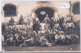 REIMS- CARTE-PHOTO- GRANDES MANOEUVRES DE L AISNE A REIMS- 30 EME R A D- 3 EME R A C - Reims