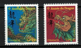 FRANCE 2024 ZODIAC LUNAR NEW YEAR OF DRAGON COMP. SET OF 2 STAMPS MINT MNH (**) - Año Nuevo Chino