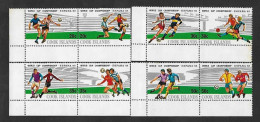 SE)1982 COOK ISLANDS  WORLD FOOTBALL CHAMPIONSHIP SPAIN '82, 8 STAMPS IN STRIP, MINT WITH CHARNELA - Cook Islands