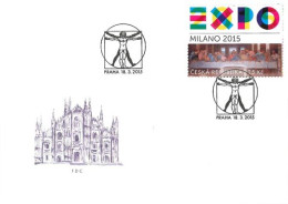FDC 843 Czech Republic EXPO 2015 Last Supper By Leonardo Da Vinci - 2015 – Milano (Italia)