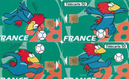 A24 -LES 4 FOOTIX DU MONDIAL 1998 Pour 2 Euros - Non Classés