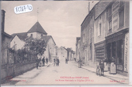 NEUVILLE-SUR-SEINE- LA ROUTE NATIONALE ET L EGLISE- LA RUCHE TROYENNE- SUCCURSALE N° 81 - Other & Unclassified