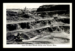 ETATS-UNIS - OPEN PIT MINE MESABI RANGE NEAR DULUTH - MINES -  MINI CARTE FORMAT 7.5 X 11.4 CM - Duluth