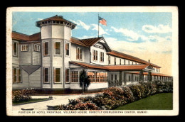 ETATS-UNIS - HAWAII - PORTION OF HOTEL FRONTAGE VOLCANO HOUSE DIRECTLY OVERLOOKING CRATER - Hawaï