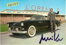 Pubblicita L' Oreal Paris Con Mike Bongiorno Firma In Ciclostile Auto Epoca Americana Stabilimenti L'oreal  (v.retro) - Werbepostkarten