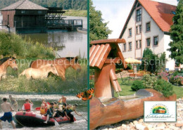 73651387 Hoefgen Erlebnishotel Zur Schiffsmuehle Rafting Pferde Brunnen Hoefgen - Grimma