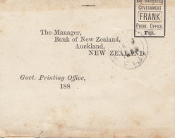 Fiji: Wrapper To New Zealand, By Authority Government Frank; O.H.M.S. On Top - Fidji (1970-...)