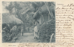 Ceylon: 1901 Picture Post Card Native Huts Maskeliya To Crefeld/Germany - Sri Lanka (Ceylon) (1948-...)