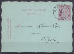 EP Carte-lettre 10c (N°46) De Moresnet Càd MONTZEN /26 MAI 1897 Pour AUBEL (au Dos: Càd Arrivée AUBEL) - Cartas-Letras