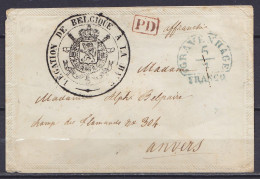 Enveloppe Décorée (embossage) De La LEGATION DE BELGIQUE à La Haye - Càd "s'GRAVENHAGUE (vers 1850) Pour ANVERS - Griffe - Autres & Non Classés